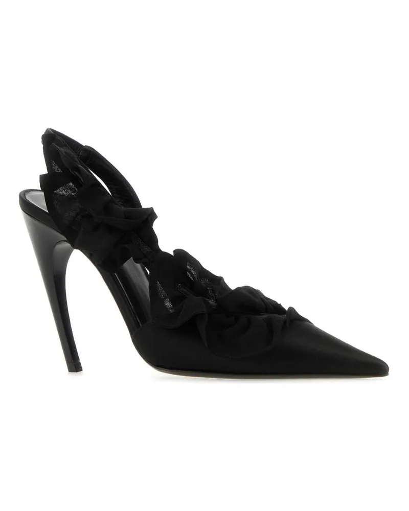 Nensi Dojaka Women's Black Satin Pumps Scarpe Con Tacco High Heel Shoes Black