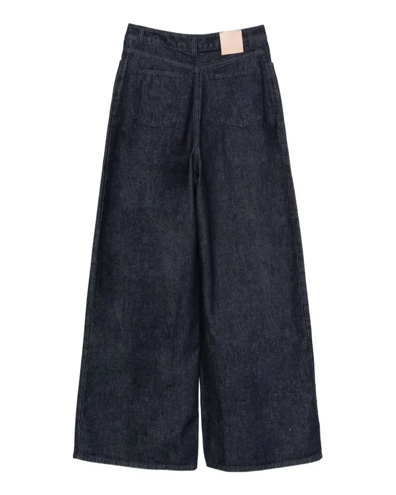ALYSI Wide-Leg Denim Jeans — Navy Navy