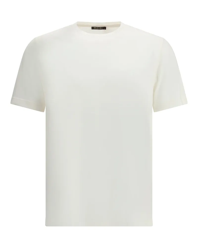 Loro Piana Cotton-Silk Blend T-Shirt — White 