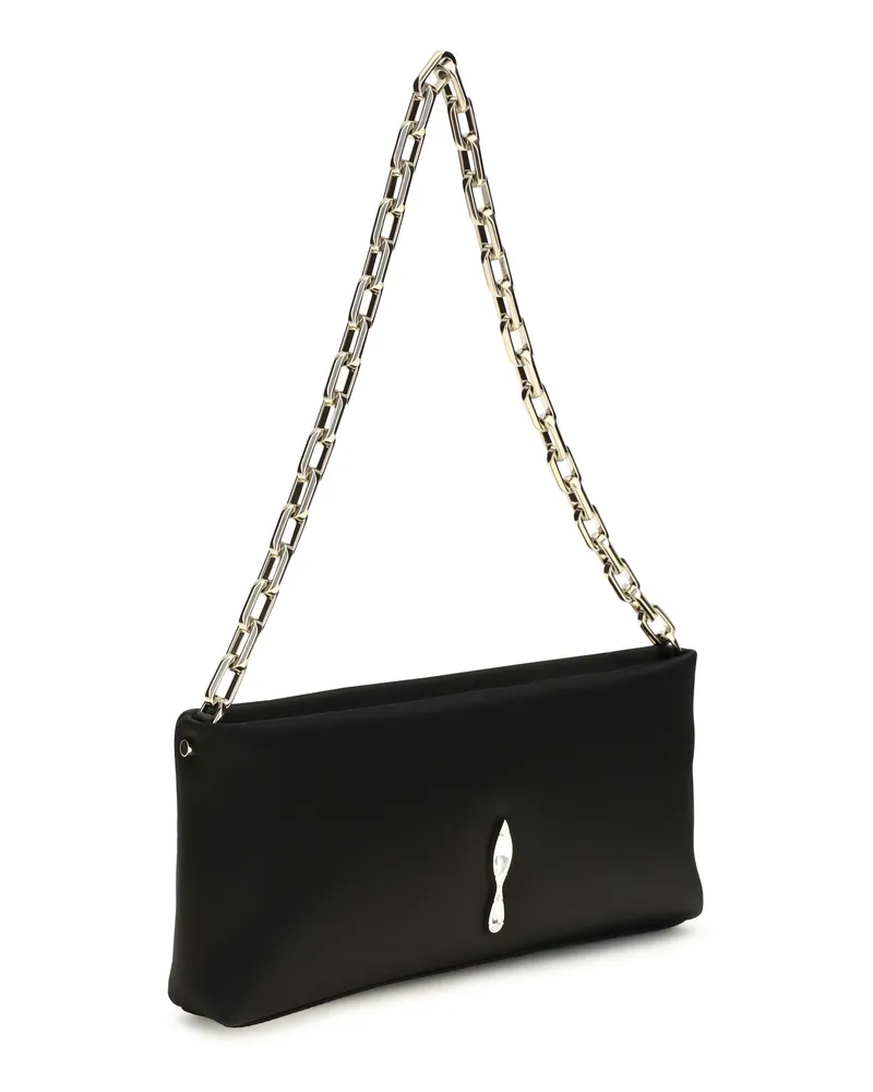 Christian Louboutin Women's Maykimay Shoulder Bag Black Calf Leather Bos Taurus Clutches Black