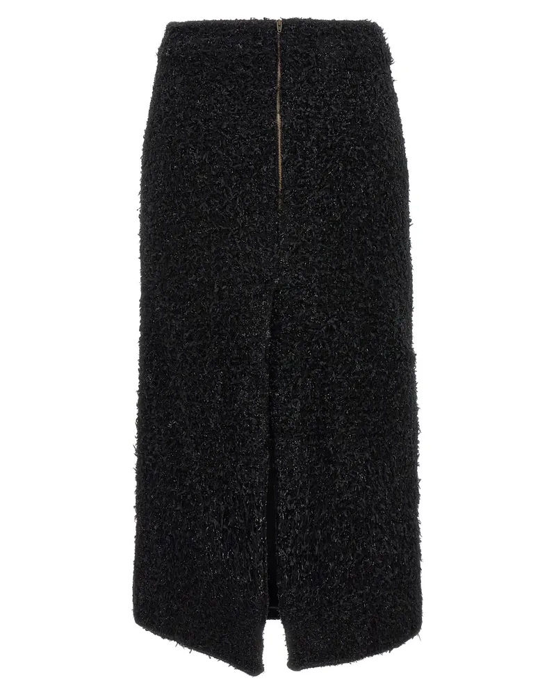 Balenciaga Women's Black Cotton Midi Skirt Black