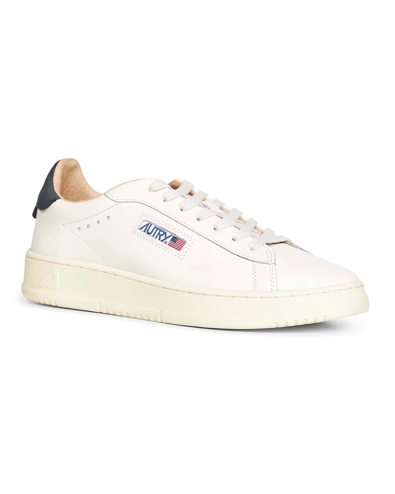 AUTRY Men's Sneakers Dallas Low Ivory Leather Calf Trainers Ivory