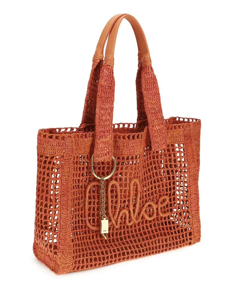 Chloé East-West Summer Banana Tote Bag — Orange Orange