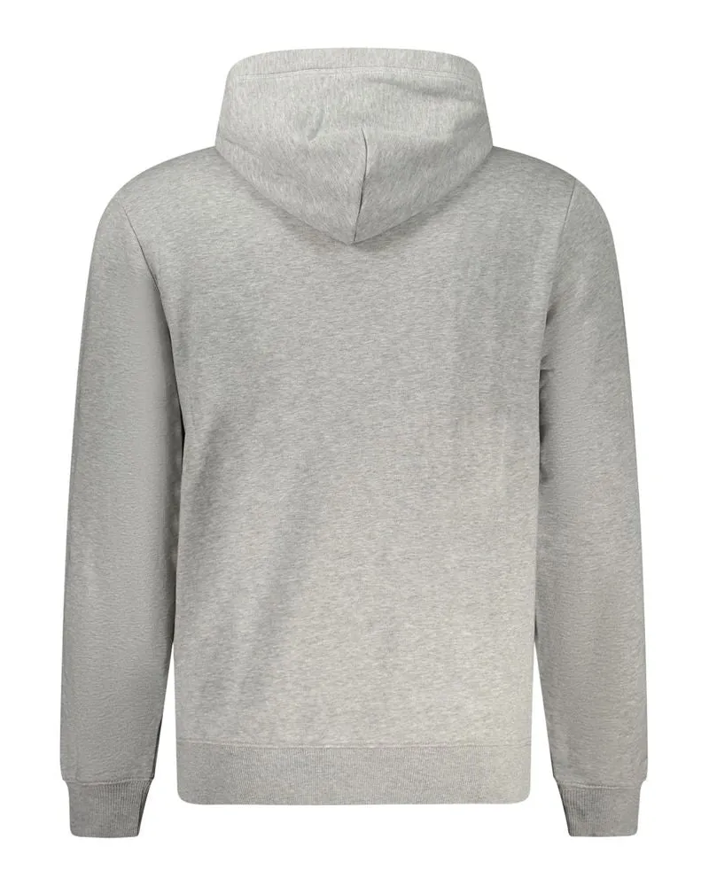 Napapijri Logo-Print Cotton Hoodie — Grey Grey
