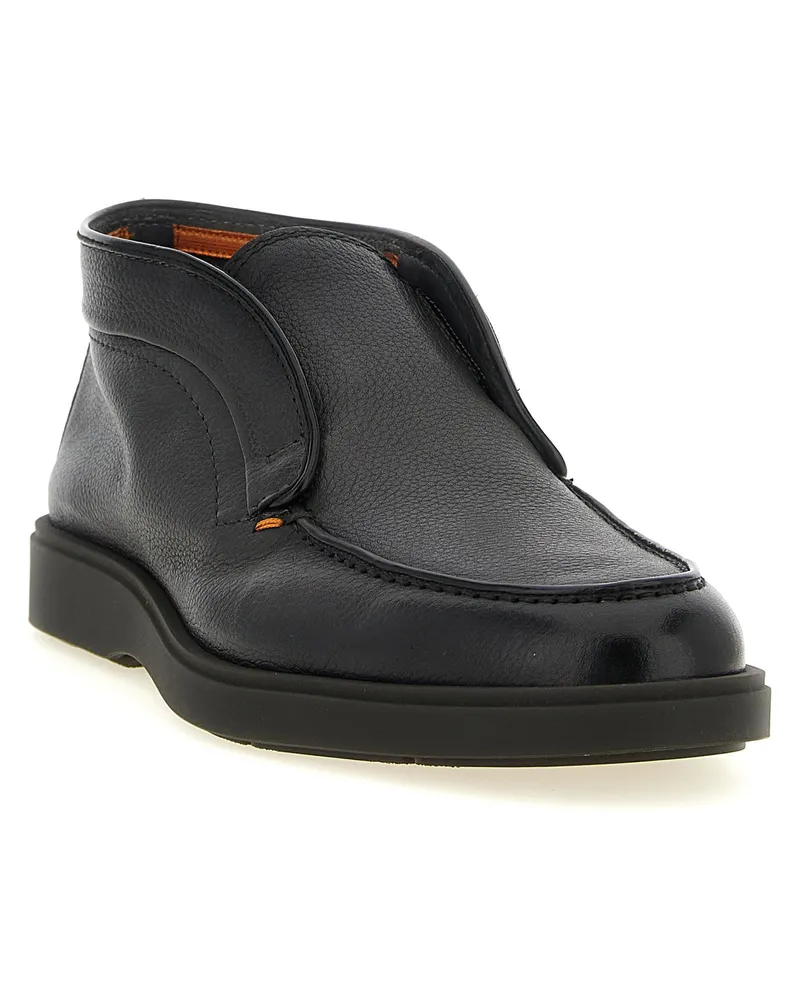 Santoni Ankle Boot — Black Black