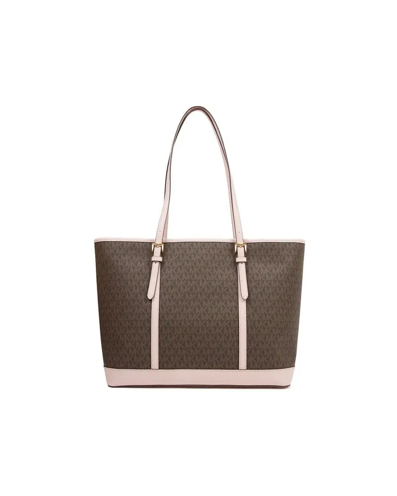 Michael Kors Women's Tote Bag Powder Blush 89.coated Canvas - Tote-Bags Pink