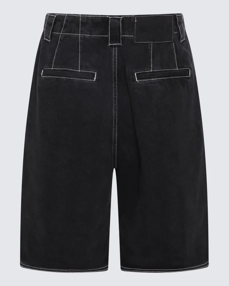 SUNNEI Men's Shorts Washed Black Denim _co Black