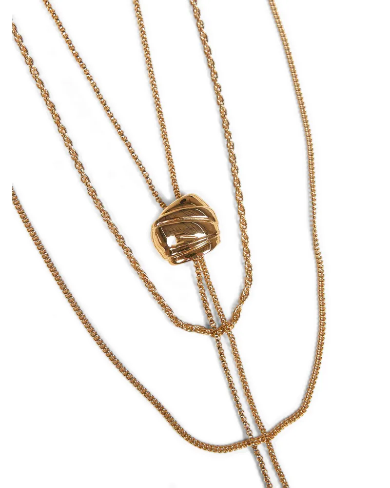 Chloé Women's Long Multi-Chain Necklace Gold Brass Necklaces Gold