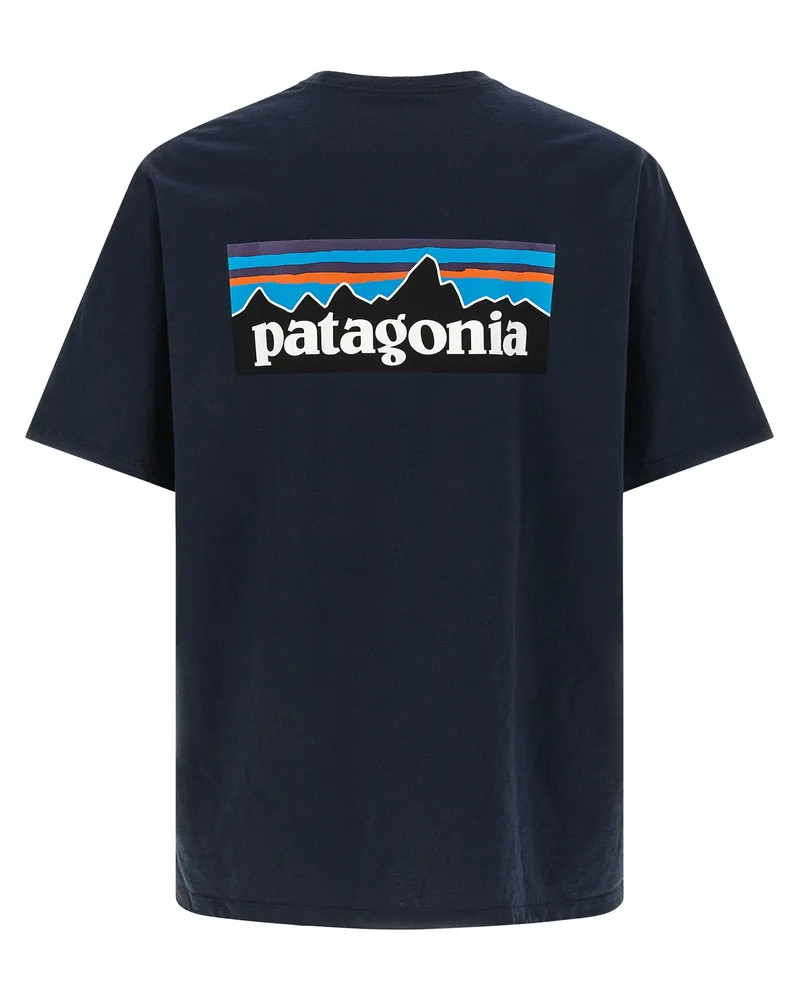 Patagonia Logo-Print T-Shirt — Blue Blue