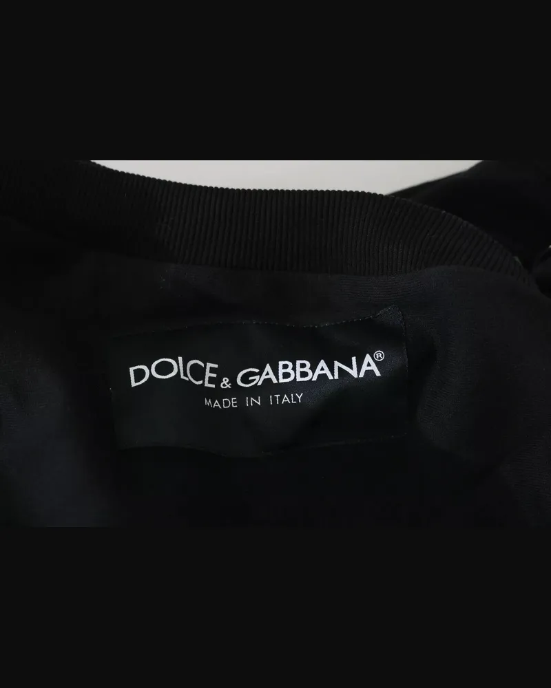 Dolce & Gabbana Women's Dg Sequined Hooded Pullover Sweater Black Cotton Clothing Black