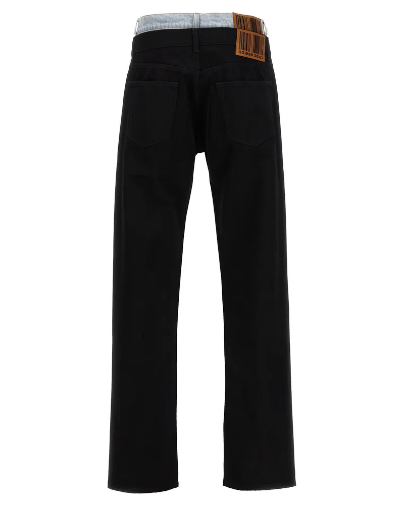 VTMNTS Men's Black Cotton Straight-Leg Jeans Clothing Black