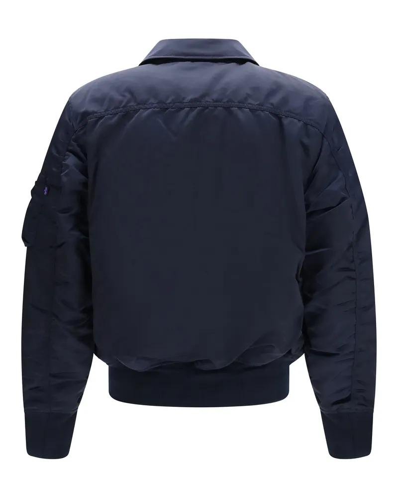 Alpha Industries Flight Nylon with 3M Thinsulate Bomber Jacket — Blue Blue