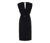 Women's Crepe Dress Black Acetate Viscosecalf Skin