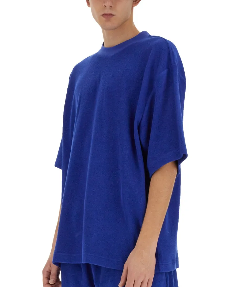 Burberry Oversized Cotton T-Shirt — Blue Blue