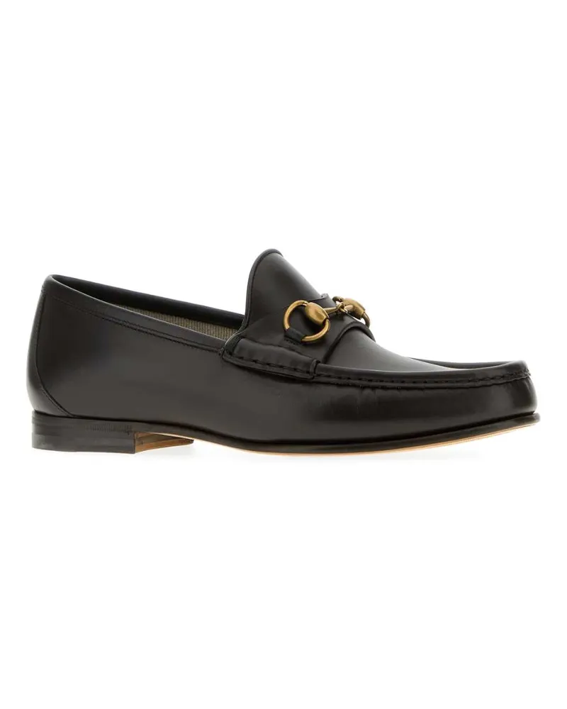 Gucci Men's Dark Brown Leather Horsebit 1953 Loafers Dkbrownpigments Calf Skin Mocassini Brown