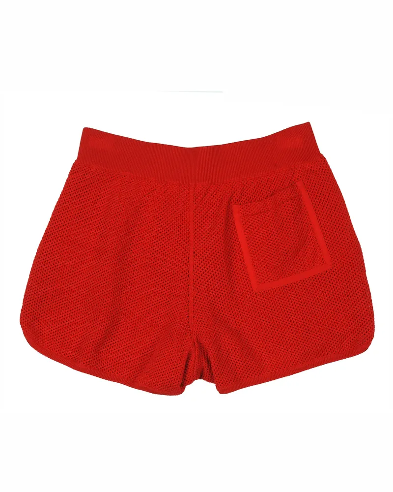 Brunello Cucinelli Mesh Casual Shorts — Red Red