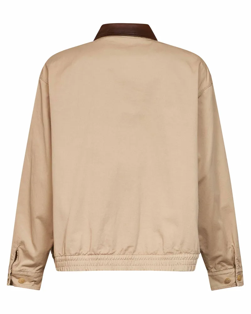 Prada Men's Bomber Jacket Beige Cord Cotton Beige