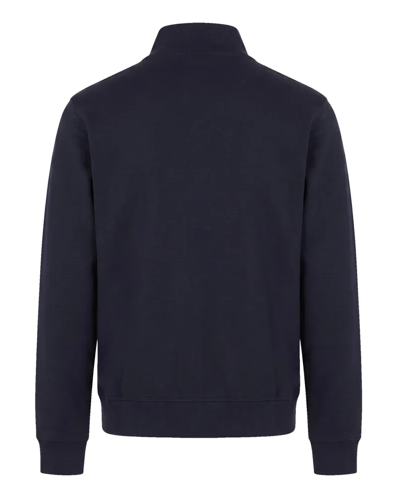 Emporio Armani Full-Zip Compact Knit Sweatshirt — Navy Navy