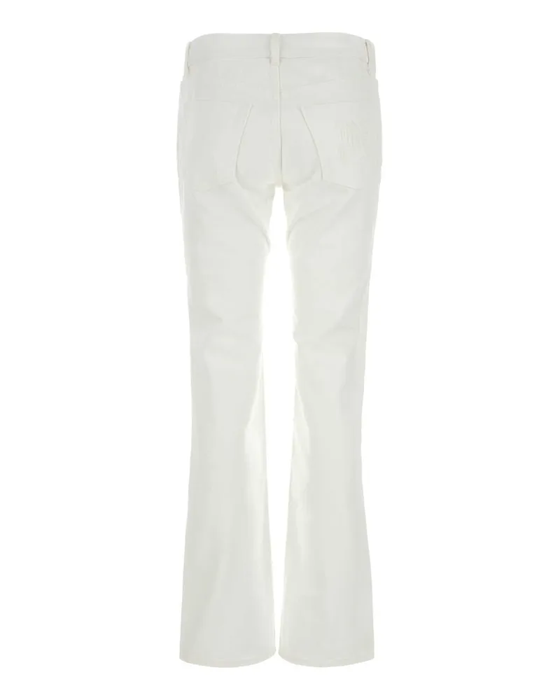 Palm Angels Whiteoffwhite Exterior: Cotton Jean White