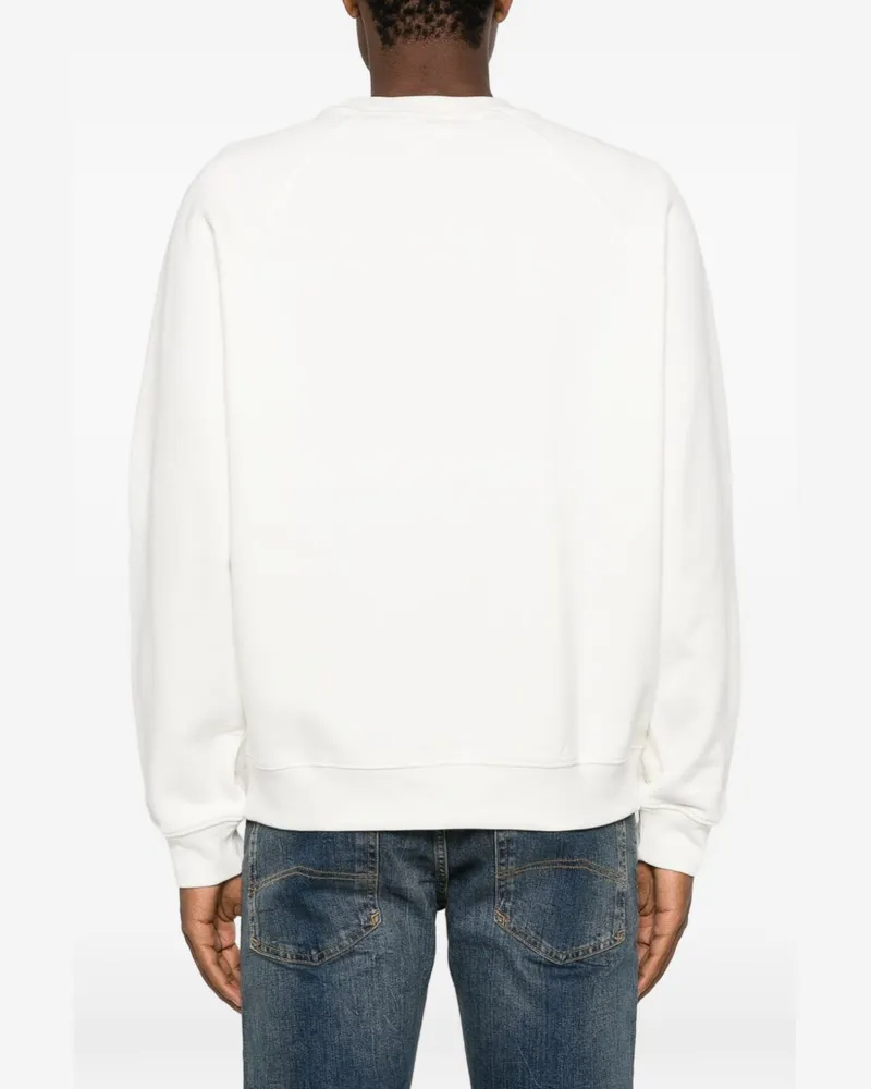 Emporio Armani Logo-Print Cotton Sweatshirt — White White