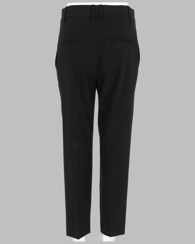 Vince Cotton-Blend Trousers — Black Black
