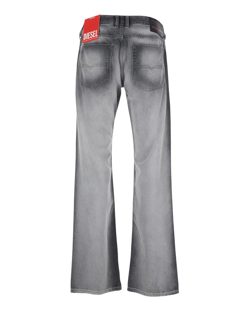 Diesel Men's Five-Pocket Jeans Grey Cotton Gray