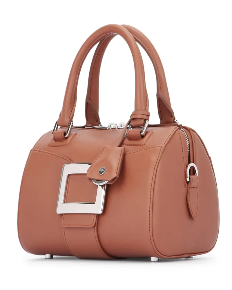 Roger Vivier Women's Belle Vivier Bowling Mini Cognacscuro Borse A Mano Bag Brown