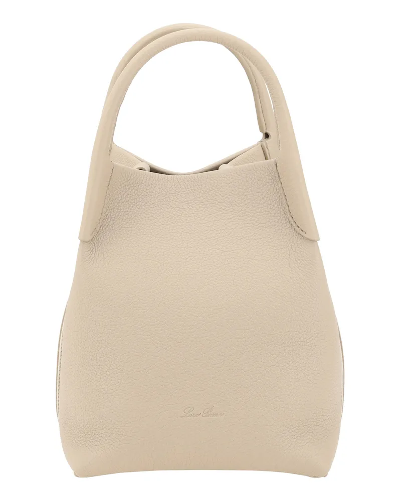 Loro Piana Women's Bucket Bag Bale Light Mastic Calf Leather Mastic-Antique Silver Shoulder Mastic/antique Beige