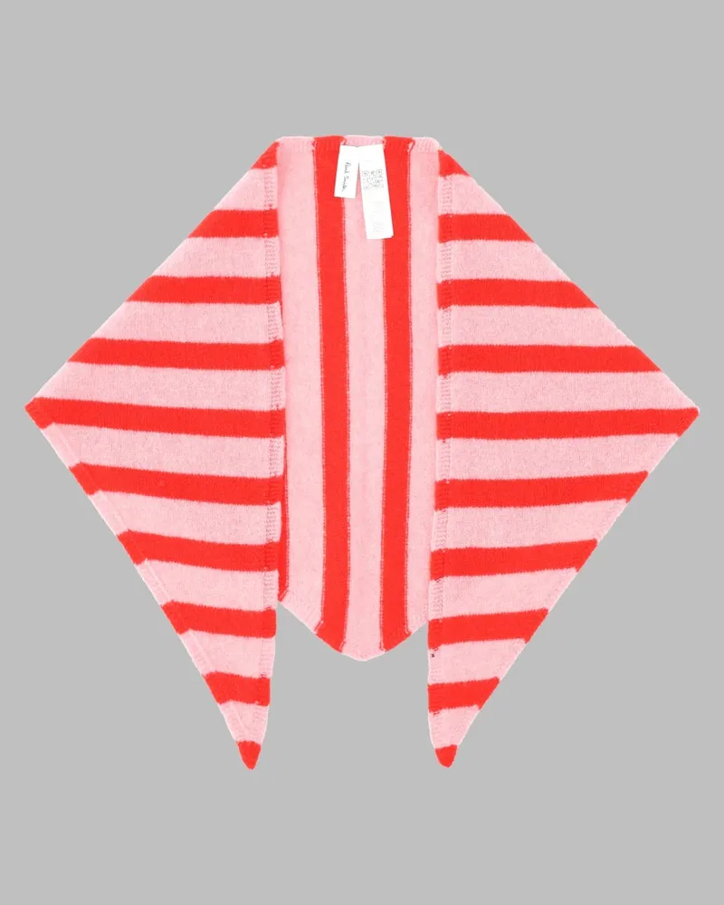 Paul Smith Striped Lambswool Scarf — Pink Pink