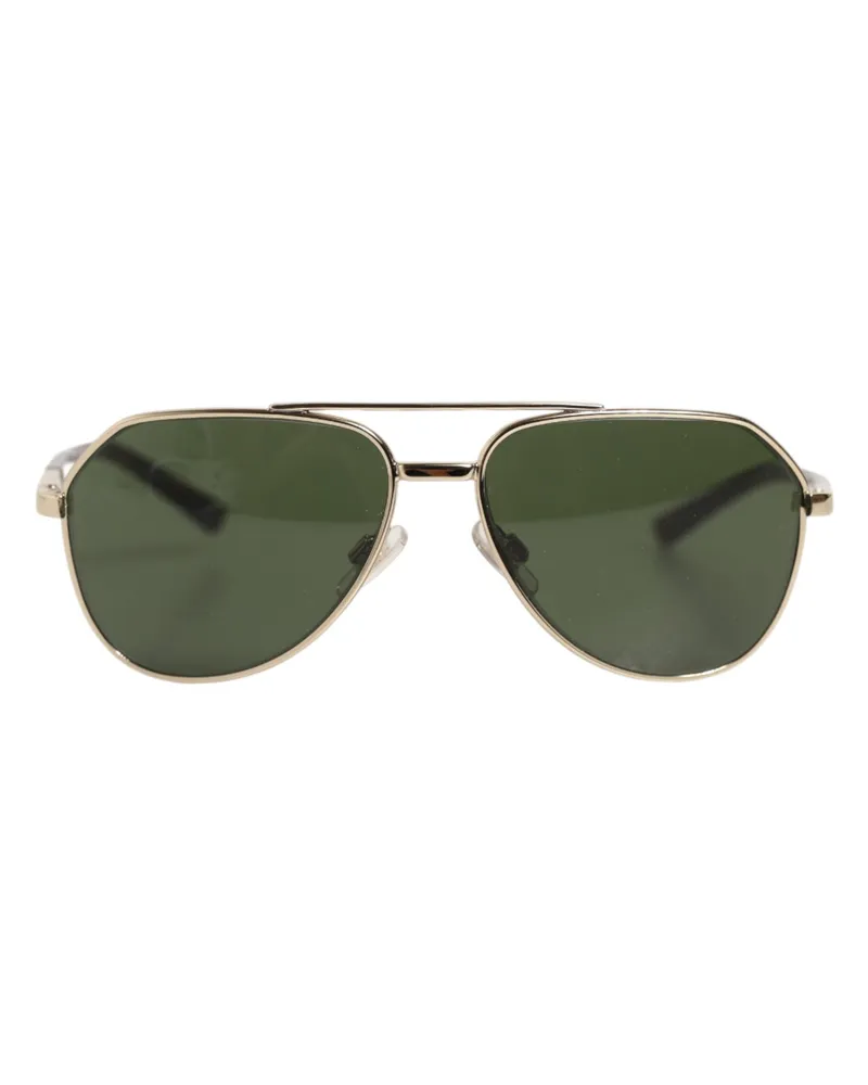 Dolce & Gabbana Women's Gla1440 Aviator Silver Frame Sunglasses Silver