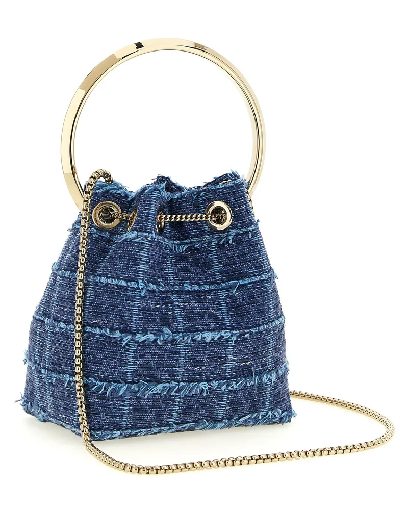 Jimmy Choo Women's Blue Fabric Handbag Bag Blue