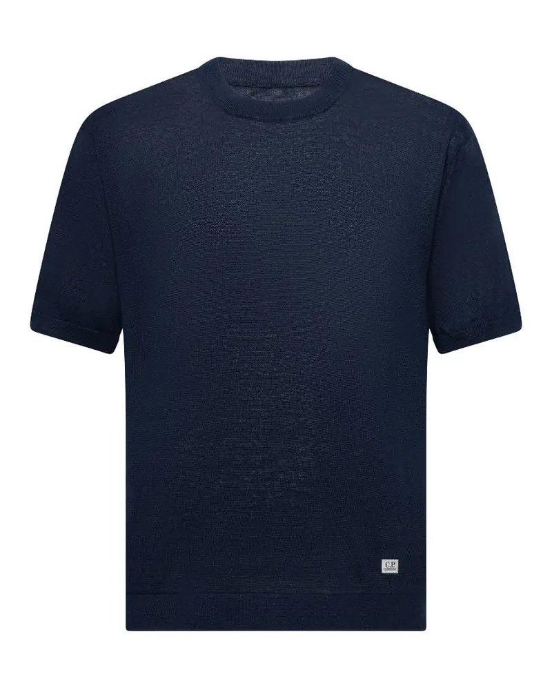 C.P. Company Men's Crewneck Sweater Blue Linen Blue
