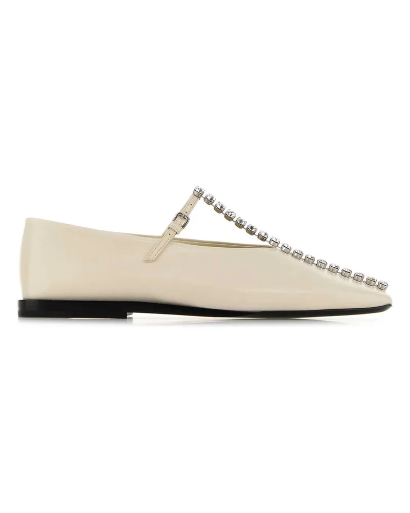 Jil Sander Women's Ballerina Beige Leather Caprina Beige