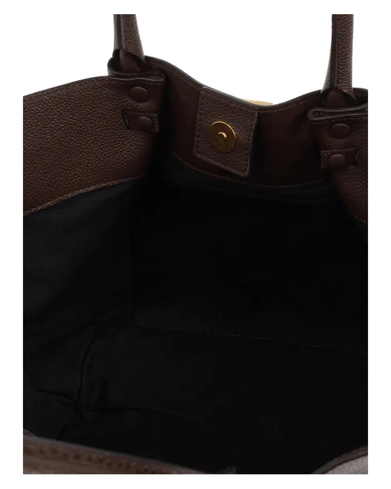 DeMELLIER Leather Tote Bag — Brown Brown