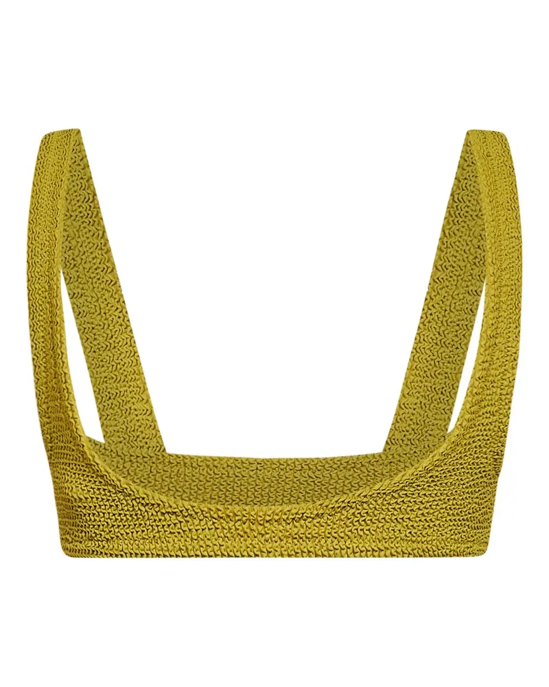 MC2 Saint Barth Women Bralette Bikini Top Naima Green Polyamide Swimwear Sea Clothing Green