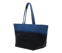 Women's Punch Shopper Tote Blue Cotton