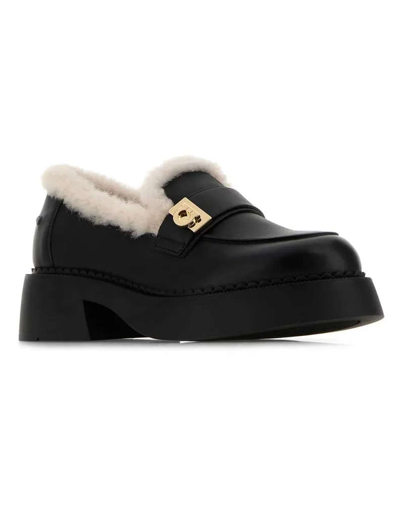 Ferragamo 01k7957875141c Nermas Neromascarpone Mocassini Loafers Black
