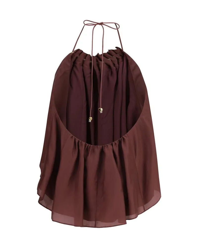 Zimmermann Women's Bordeaux Silk Blouse Bordeaux
