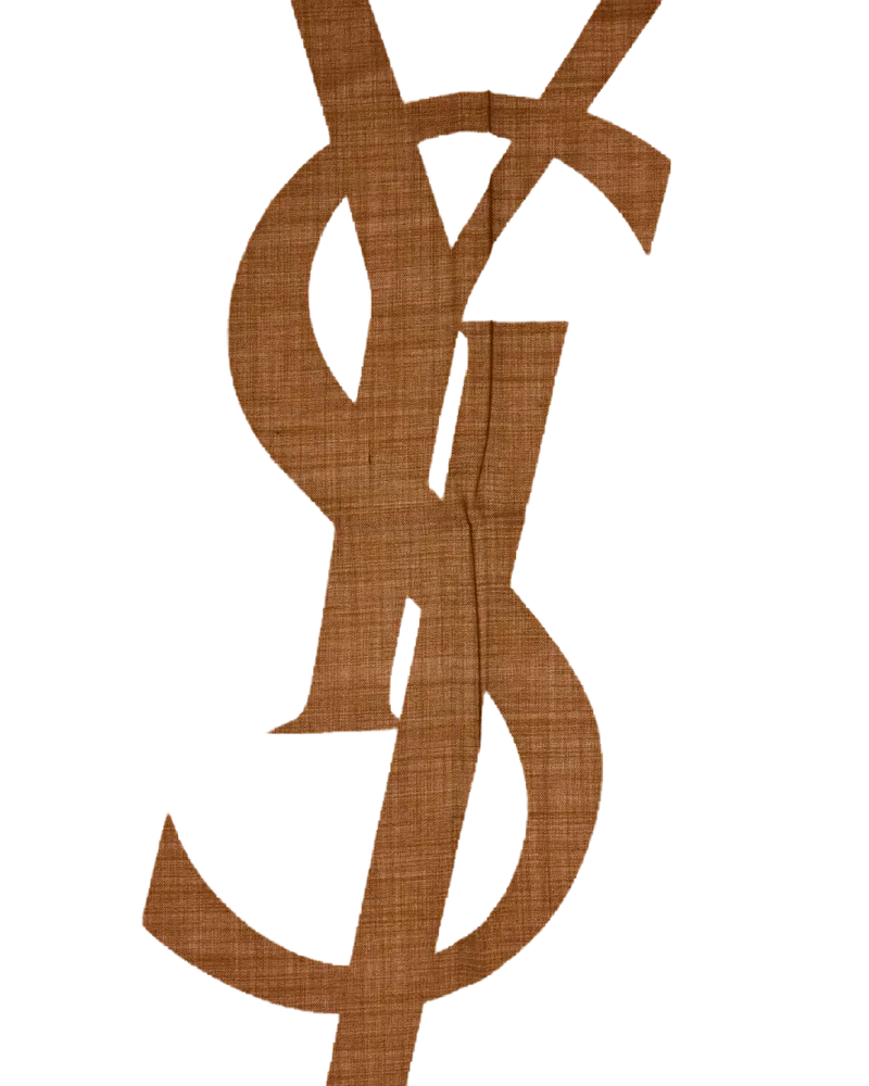 Saint Laurent Grand Carré Cassandre Scarf — Brown Brown