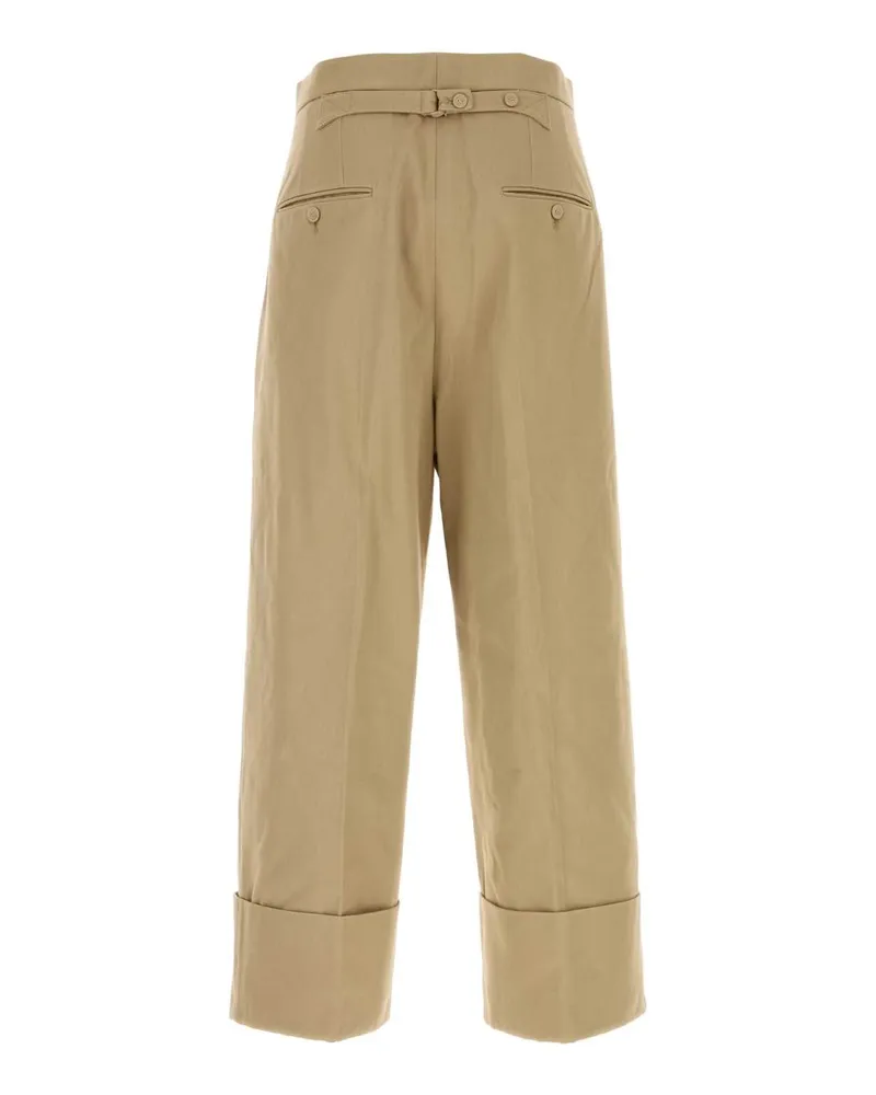 Thom Browne Mtc232af0175 250 Khaki Cotton Lining: Cupro Pantaloni Trousers Beige