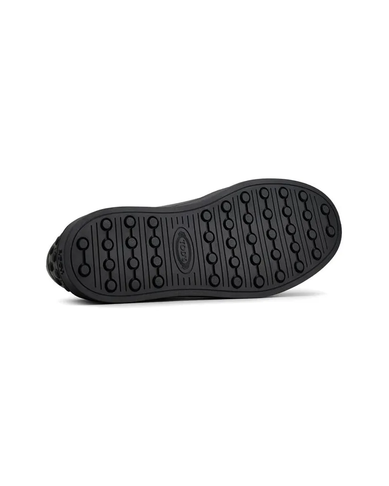 TOD'S Calfskin Leather Sneakers — Black Black