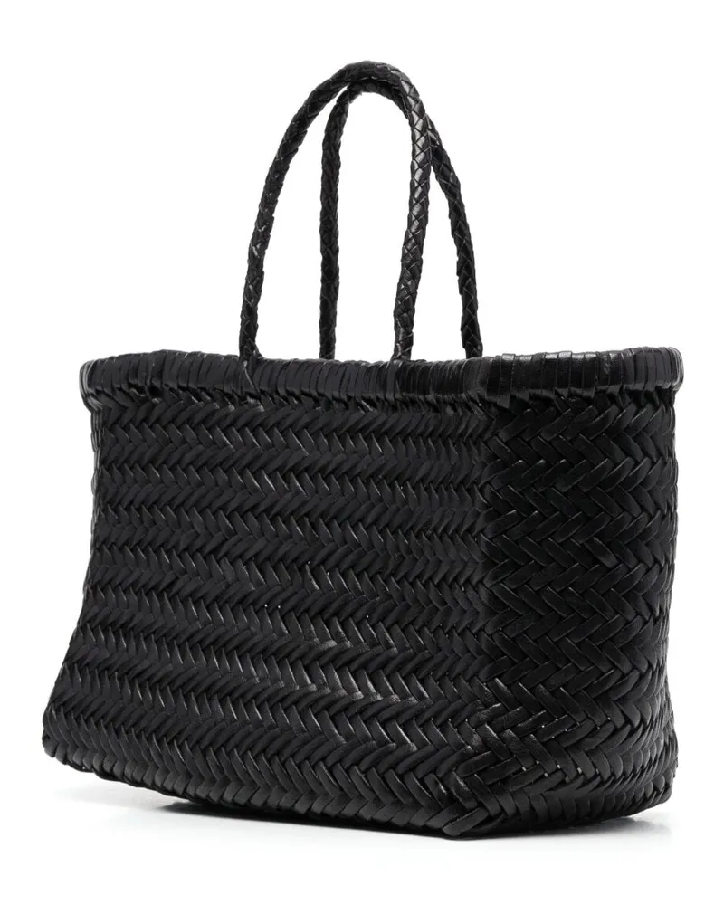 Dragon Diffusion Women's Tote Bag Triple Jump Black Woven Leather Handbags Hand Black