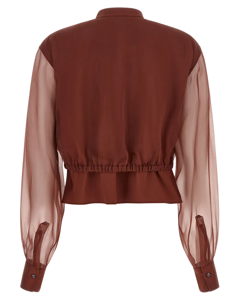 Brunello Cucinelli Women's Brown Cotton Blouse Brown