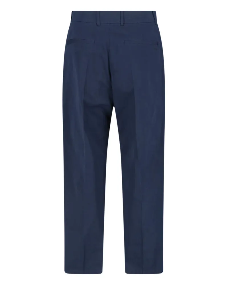 Valentino Garavani Men's Trousers Blue Cotton Navy