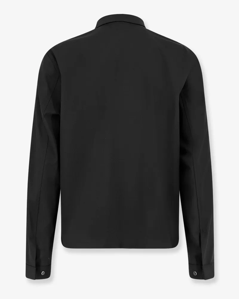 Hevò Men's Wool Blend Jacket Black Polyester Black