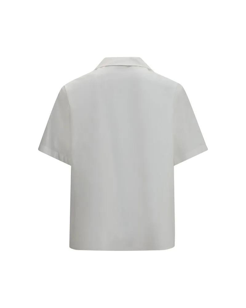 Valentino Garavani Men's White Cotton Shortsleeve Shirt White