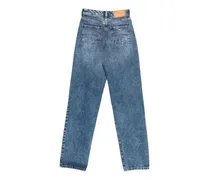 Light Blue Acid-Wash Straight-Leg Jeans — Light Blue