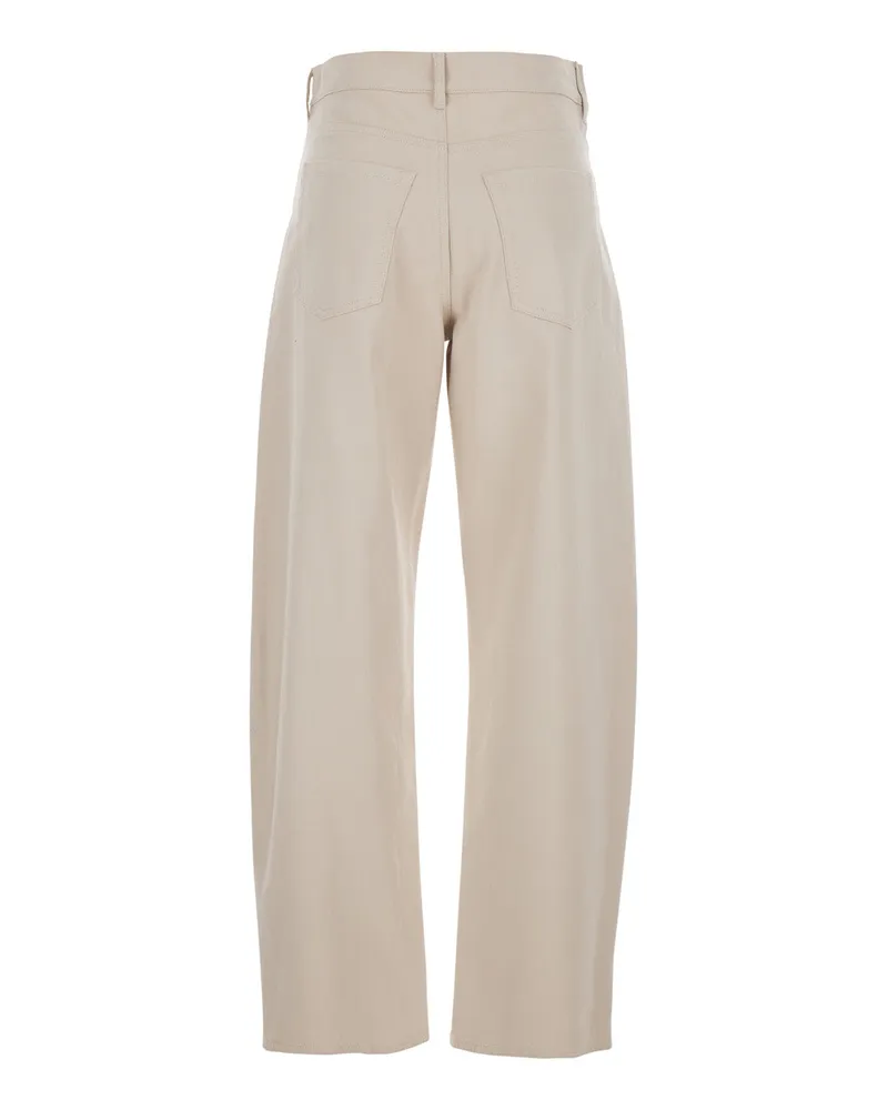 Max Mara Women's Jeans Emily Beige Denim Cotton Beige