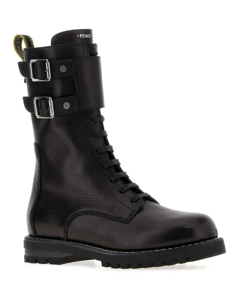 Fendi Commando Boots — Black Black