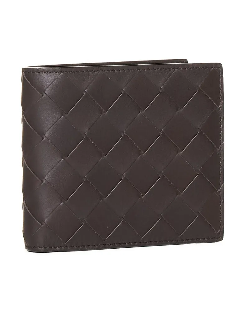 Bottega Veneta Intrecciato Leather Bi-Fold Wallet — Brown Brown
